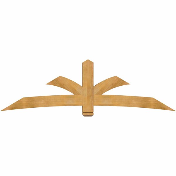Ekena Millwork Davenport Rough Sawn Timber Gable Bracket, Western Red Cedar, 96"W x 28"H x 6"D x 6"F, 7/12 Pitch GBW096X28X0606DAV00RWR - main